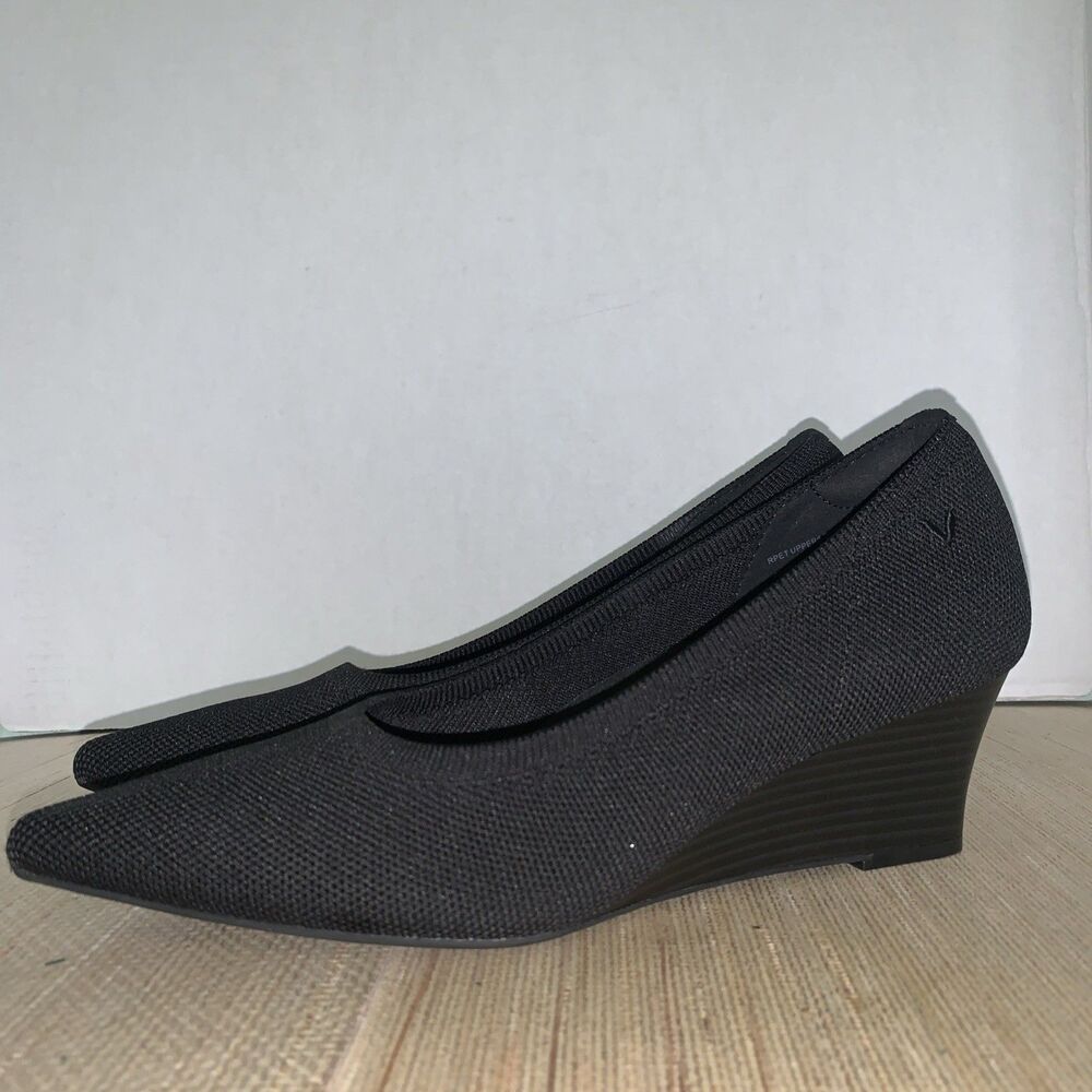 Vivaia Aria Wedge Pro Women's Pointed Toe Black US 8.5 EU 39.5 Office, Comfort